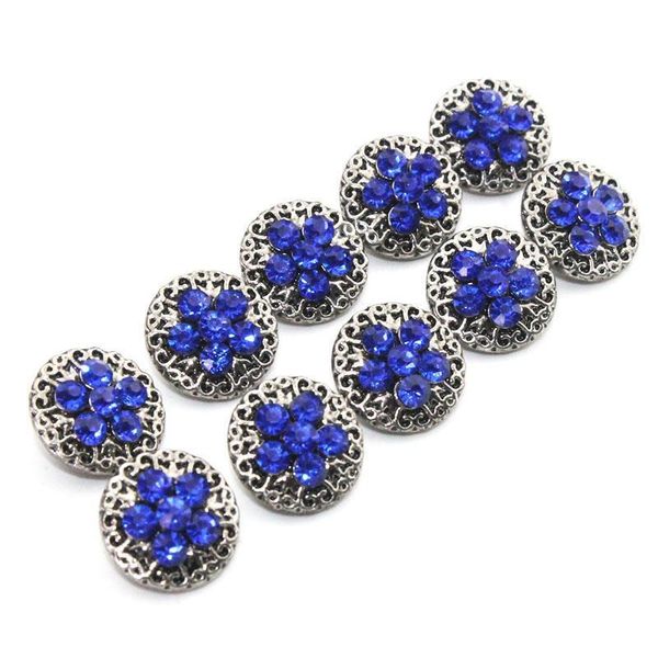 

6 colors 10pcs lot crystal 12mm metal snaps button for women's bracelet metal snap button earrings jewelry051114 h bbyhkb