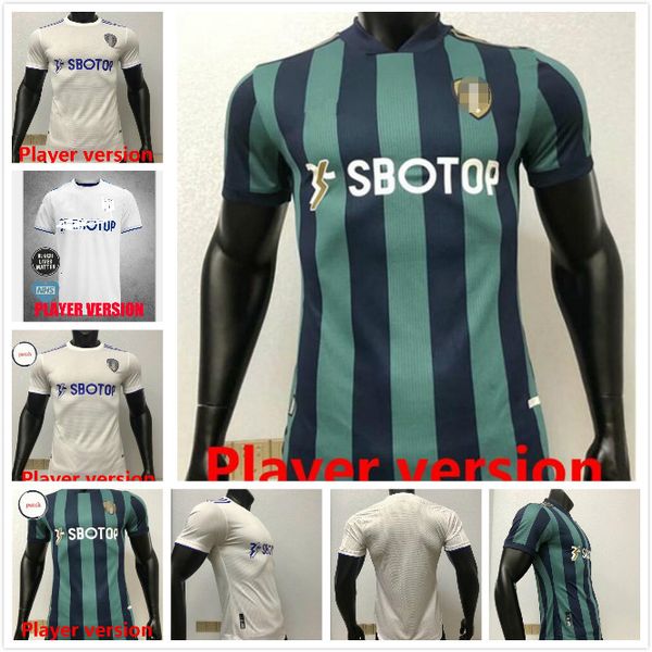 

player version leeds soccer jersey home away 20 21 men #6 cooper #9 bamford #24 davis soccer shirt football uniform, Black;yellow