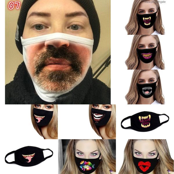 

printing spot mouth outdoor face masks pm2.5 cotton dust detachable filter party mask 18