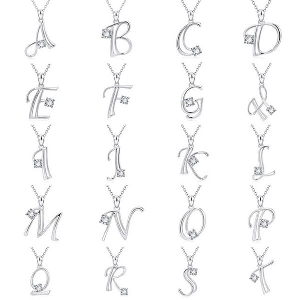 

npkds fashion tiny heart dainty initial necklace with letter name choker necklace for women pendant jewelry accessories gift, Silver