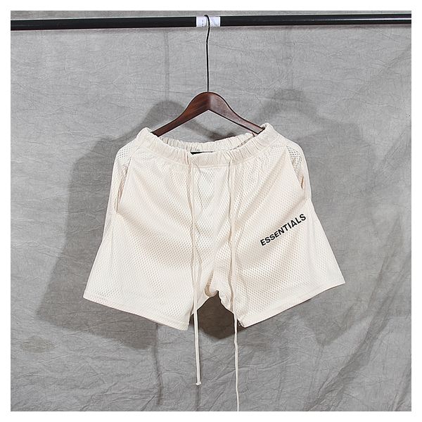 

2021 new mesh boxy men wome 1:1 high-quality fashion shorts hiphop beach pants mens k762, White;black