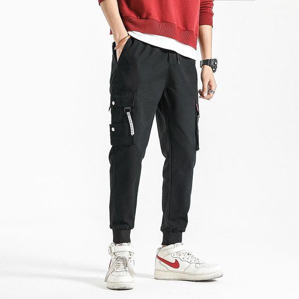 

plus size cargo pants male trousers streetwear joggers for men hip hop sweatpants men's trousers 2020 new casual pants harajuku1, Black
