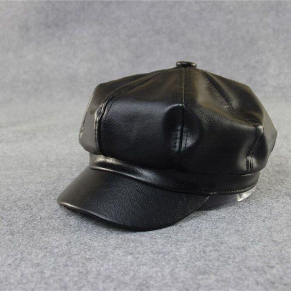 

2017 новое летнее качество мода художник pu женщины берета шляпа для женщин крышка женская крышка повседневная купол голый чапеу feminino bo, Black;white