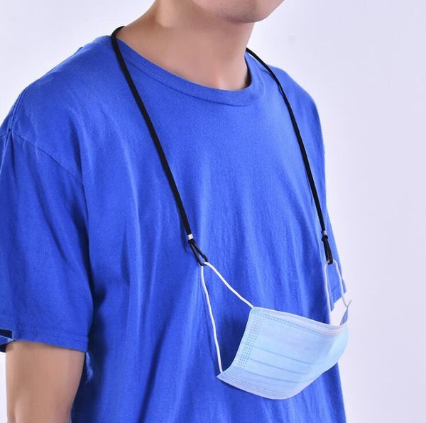 

rest safety lanyard adjustable ear face holder rope hang on neck string for mask anti-loss straps 10 color dhc1934