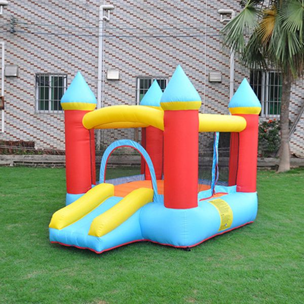 

inflatable bounce house small jumping jumper house for kids indoor day care personal use castle children fun in garden playhouse with blower