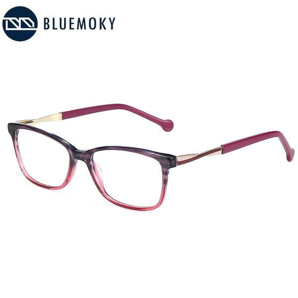 

bluemoky brand design square очки кадров женщины ultralight ацетат cat eye optical spectacle близорукость рецептурные очки, Black