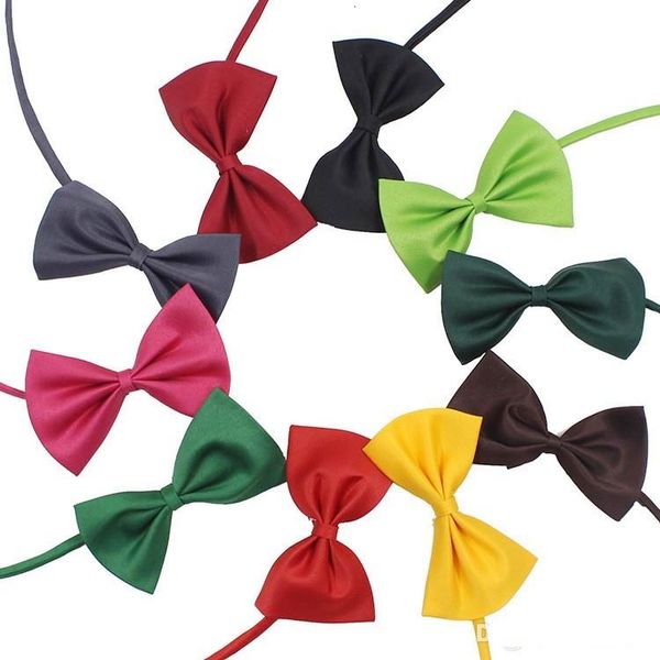 

16 colors collar pet tie flower dog accessories decoration supplies pure color bowknot necktie