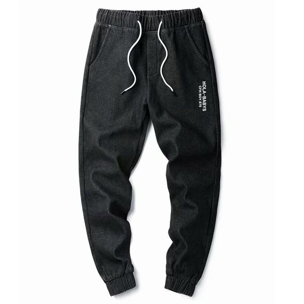 

autumn winter fashion men's cargo pants hip hop streetwear trousers jogging pants men casual elastic waist men clothing trousers, Black