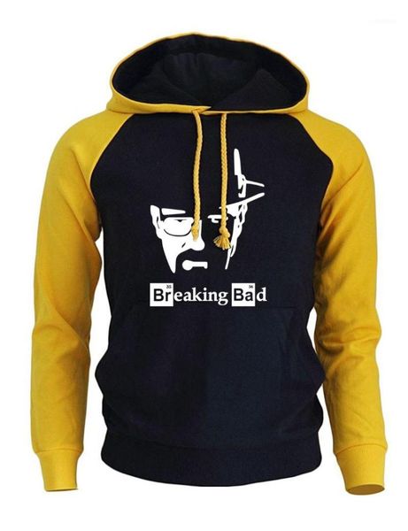 

breaking bad print streetwear 2017 men's hoodies autumn winter raglan hoody sweatshirt brand sportswear harajuku fleece pullover1, Black