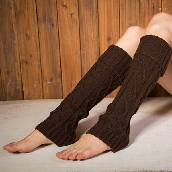 

arm & leg warmers womens winter warm crochet knit fur trim cuffs ers boot socks lady warmer cable knitted long socks1, Black