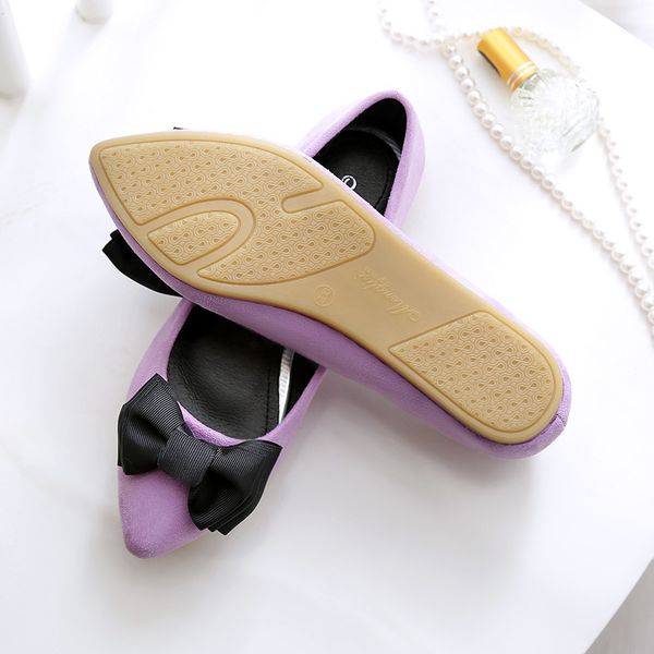 

2021 new sweet girl only big women bow shoes trkt, Black