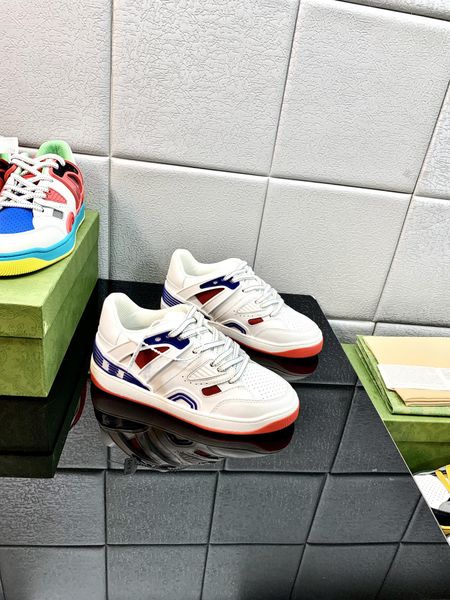 

2021 luxury designer women men shoes basket high-sneakers contrast color ankle mesh thickening sport shoes fashion comfortable with box size, Black