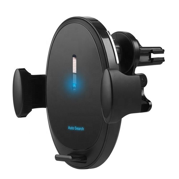 

4fds2awnew arrival coil tracking vertically movable auto clamping wireless mount charger for car