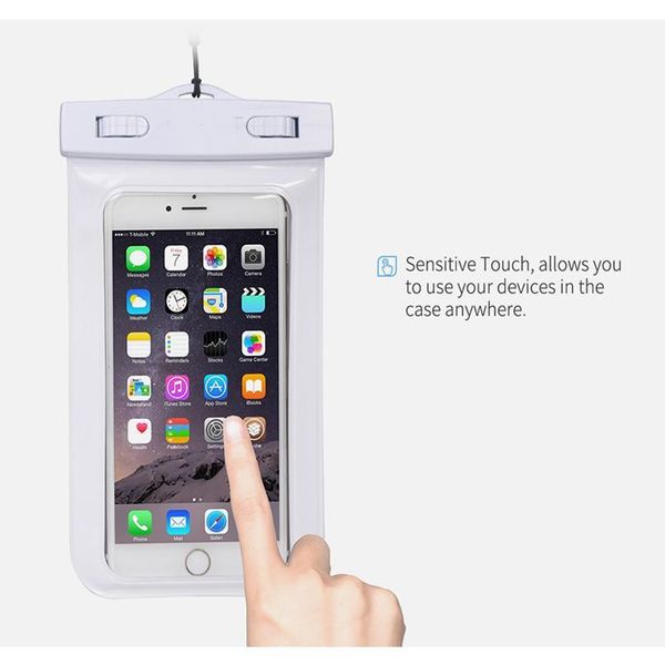 

universal waterproof mobile phone case for iphone xs x 8 11 7 samsung s9 clear pvc sealed underwater smart phone d qyltah
