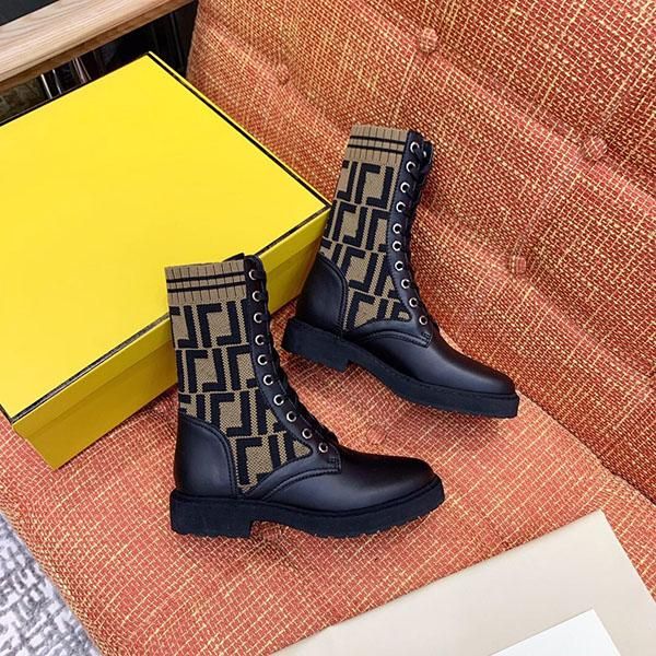 

fashion new arrival ladies winter ankle boots fashion womens platform mid boots socks work boots of size 35-41, Black