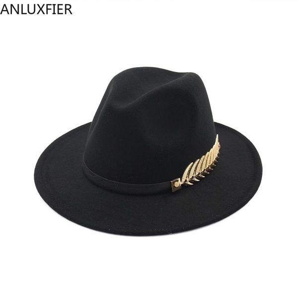 

wide brim hats x3006 woolen hat women's broad-brimmed caps british classic fedora fashion adjustable size, Blue;gray