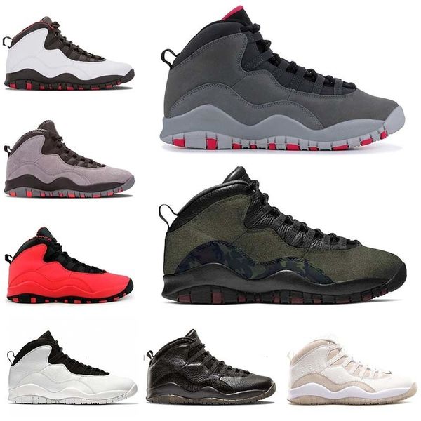 

smoke grey basketball shoes 10 black chicago mens seattle jumpman 10s gs fusion red powder blue sports trainers size us 13, White;red