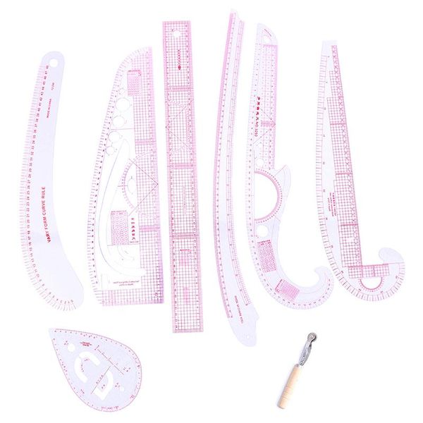 

13pcs/set french curve sewing set sewing ruler multi-functional tools cutting ruler clothing sample metric yardstick, Black