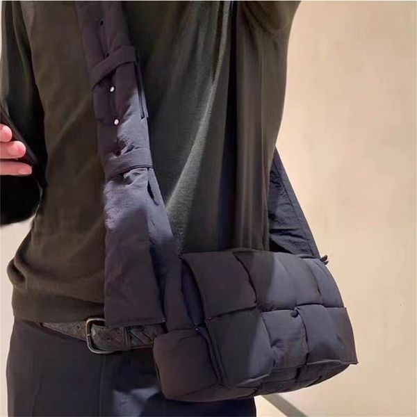 

fashion woven women shoulder messenger bags casual nylon down crossbody bags designer women bag luxuey lady handbags purses 2020