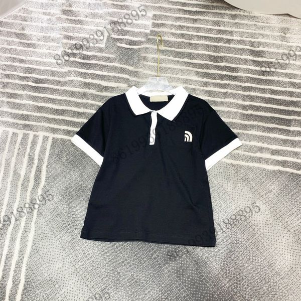 

2022ss fashion boys summer set designer black webbing pants polo casual childrens suit brand girls stripe flower printing shorts brother and, White
