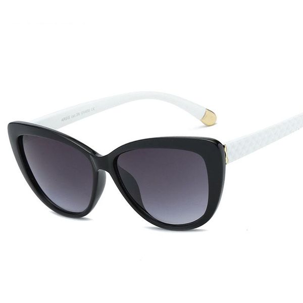 

sunglasses veshion cat eye retro men women fashion uv400 glasses, White;black