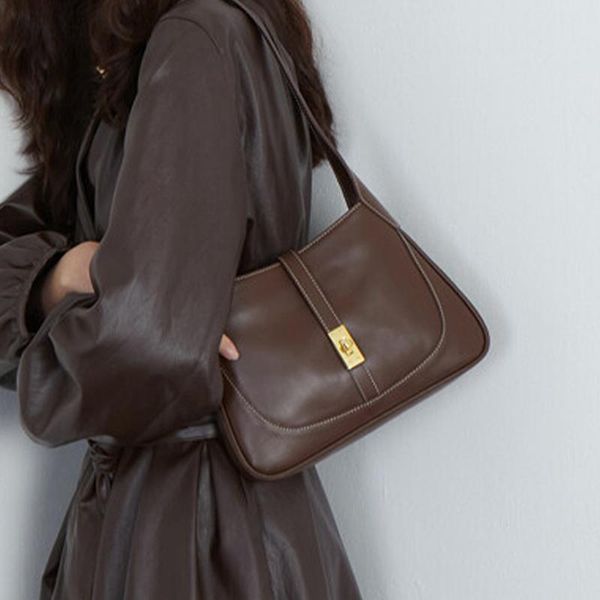 

shoulder bags retro bag luxury leather handbag large capacity underarm 2021 fashion for women bolsa de hombro