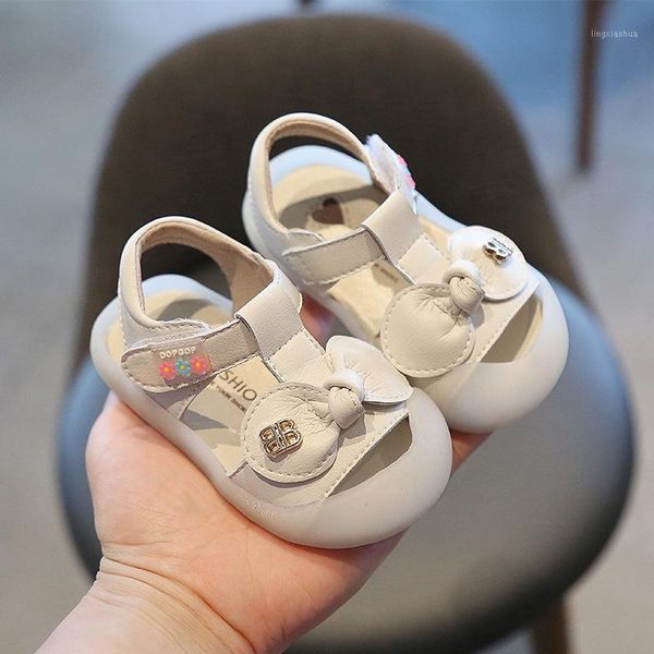 

summer baby girls sandals infant toddler sandals soft bottom non-slip kids anti-collision bow-knot children shoes1, Black;red