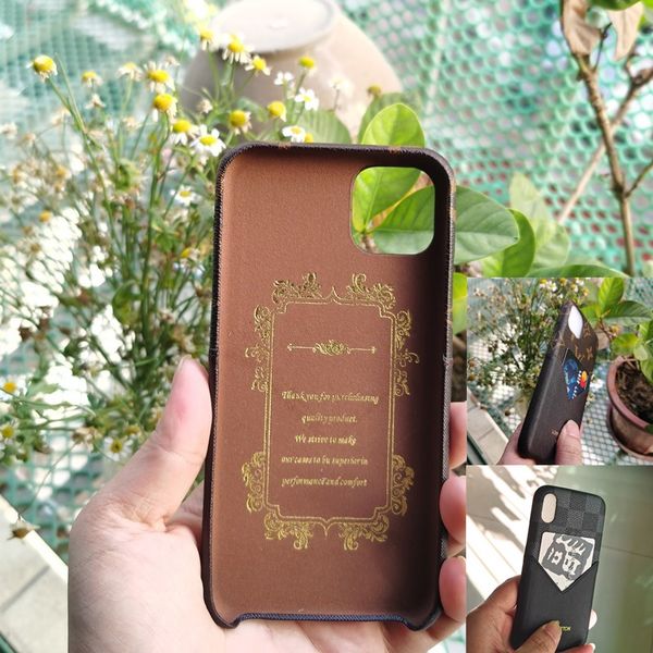 

fashion designer phone case for iphone 12 12 pro max 8plus x xr xsmax leather card pocket phone case for iphone 11 pro max