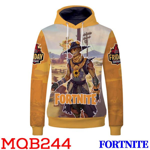 

fortress night fortnite sportswear fashion hooded casual winter men's wear, Gray