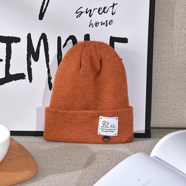 

beanie/skull caps retro label knit beanies for women wool blends soft warm knitted ski cap hats winter slouchy thick korean streetwear bonne, Blue;gray