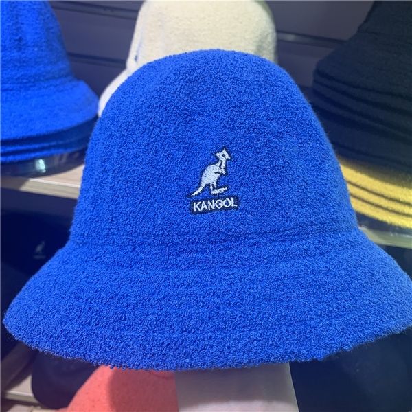 

xljo korean kangaroo stamping new wool hat parent-child version of all kinds of fur kangol cap tie dyed wool hat japanese versatile knit, Brown;gray