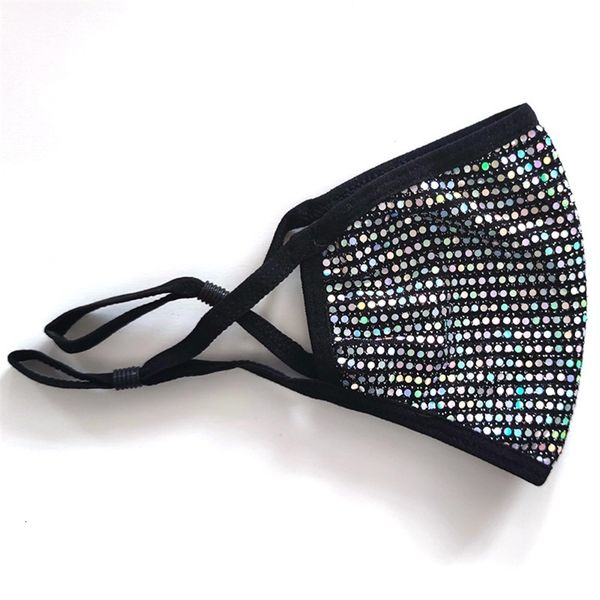 

fashion masks bling sequin protective dustproof washable windproof reuse face elastic earloop mouth mask ing