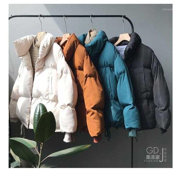 

nicemix thick women parkas 2020 casual turtleneck loose cotton padded jacket female cocoon style warm winter coat women outerwea1, Black