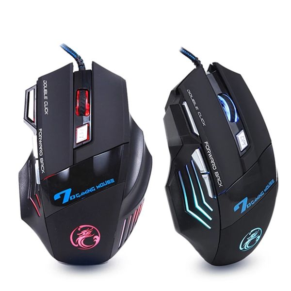 

ergonomic wired gaming mouse 7 button led 5500 dpi usb computer mouse gamer mice x7 silent mause with backlight for pc laptop