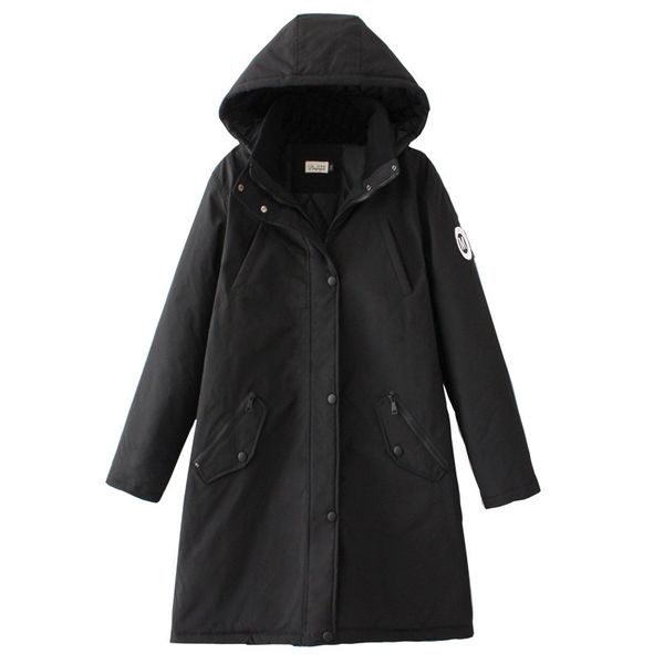 

of winter women parka 2020 spring ladies quilted with casual hood long puffer jacket woman parkas 04fm, Black