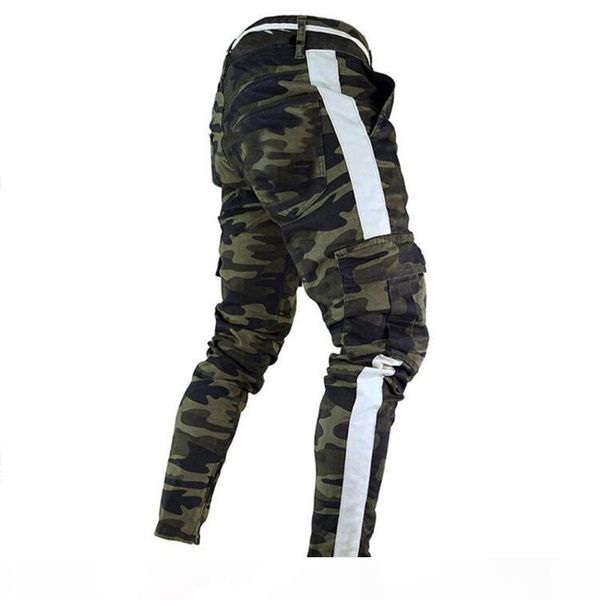 

mens skinny stretch denim pants pleated ripped freyed slim fit jeans trousers, Blue