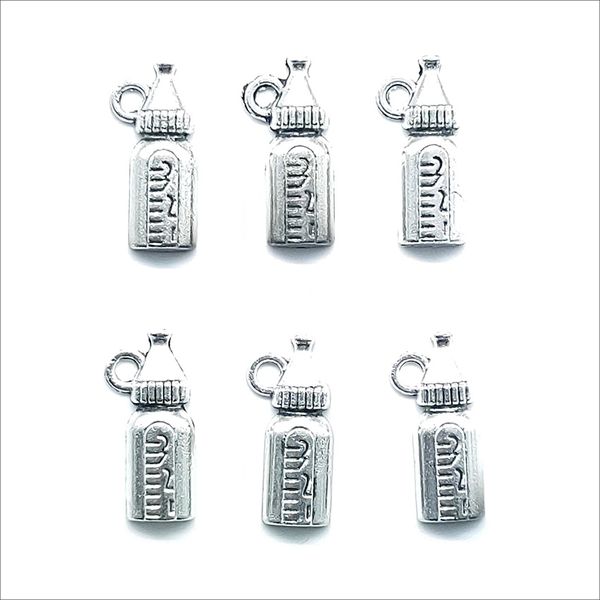 200 Stück Feeder Babyflasche Stillflasche Antik Silber Charms Anhänger DIY Schmuckherstellung Armband Halskette Ohrringe DH0846