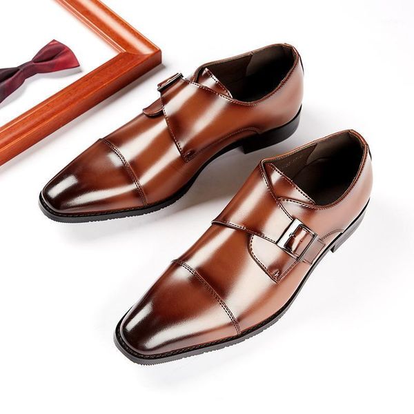 

autumn men shoes leather men dress shoes luxury men's business oxfords classic gentleman male loafers zapatos de hombre1, Black