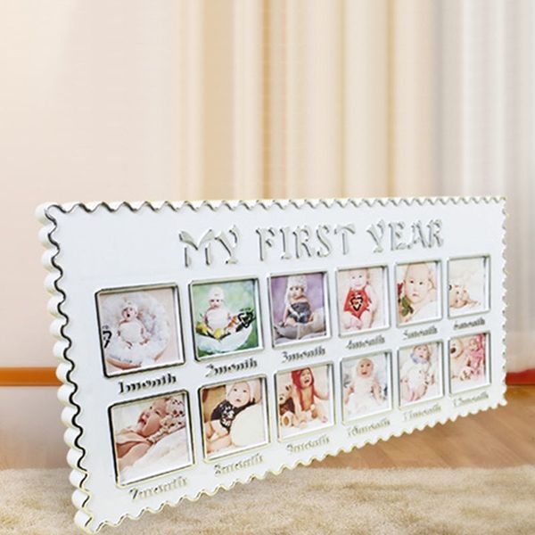 

newborn 12 months baby growth memorial p picture frame my first year birthday gift home room wall decoration drop shipping lj201105