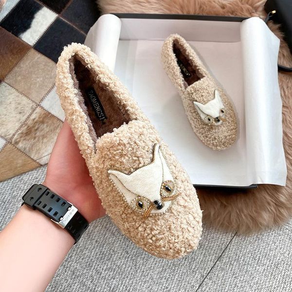 

round toe loafers fur moccasin shoes shallow mouth casual female sneakers platform slip-on autumn women moccasins, Black