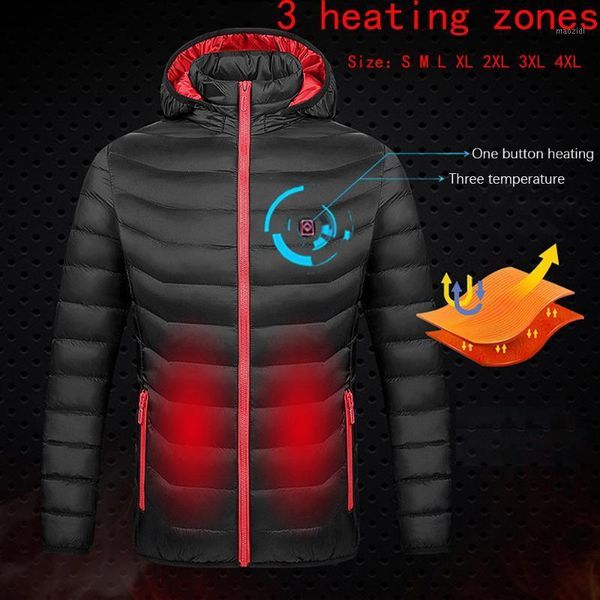 

outdoor t-shirts heated vest jacket heating coat usb electric thermal winter hunting hiking camping warm clothes1, Gray;blue