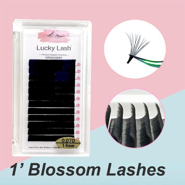 

false eyelashes lucky lashhandmade easy fan lashes accretion eyelash extension faux mink auto self-making fast fans bloom makeup volume
