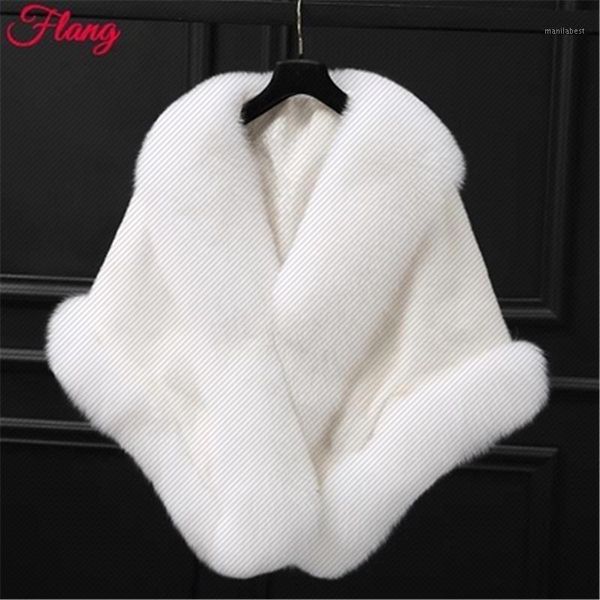 

women's fur coat grass shawl female autumn winter imitation mink faux fur collar cheongsam cloak thick warm short coat n6311, Black