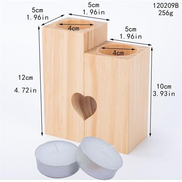 

wooden sweet heart candle holder wedding decoration of table candle holders creative wooden square tea lamp candle holder 63 p2