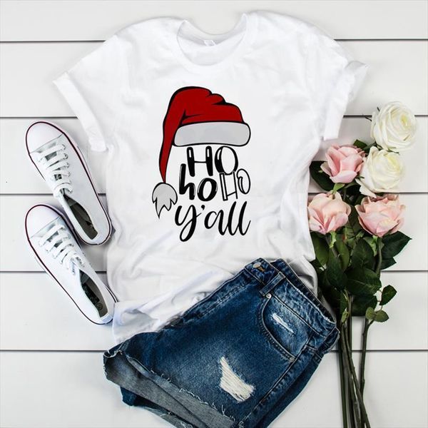 

women lady t shirt christmas tree car print tshirt ladies short sleeve loose tee shirt women female clothes graphic t-shirt, White