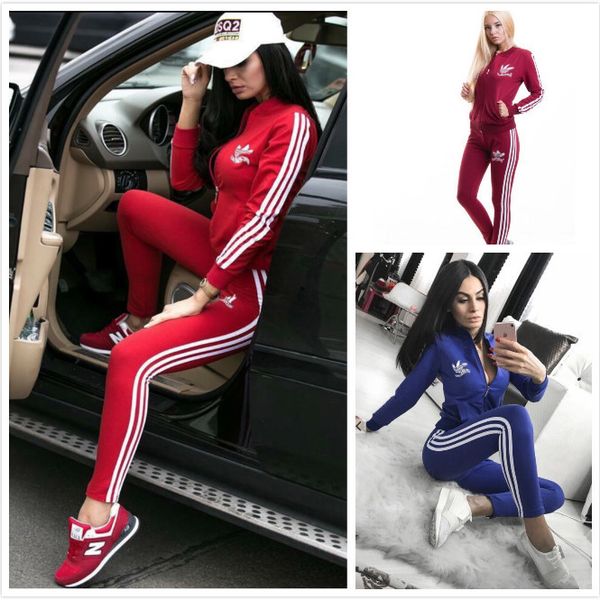 

womens printed sportswear 2020 new casual tracksuits womens solid color cardigan + pants lady fashion two pieces clothing sets, Gray