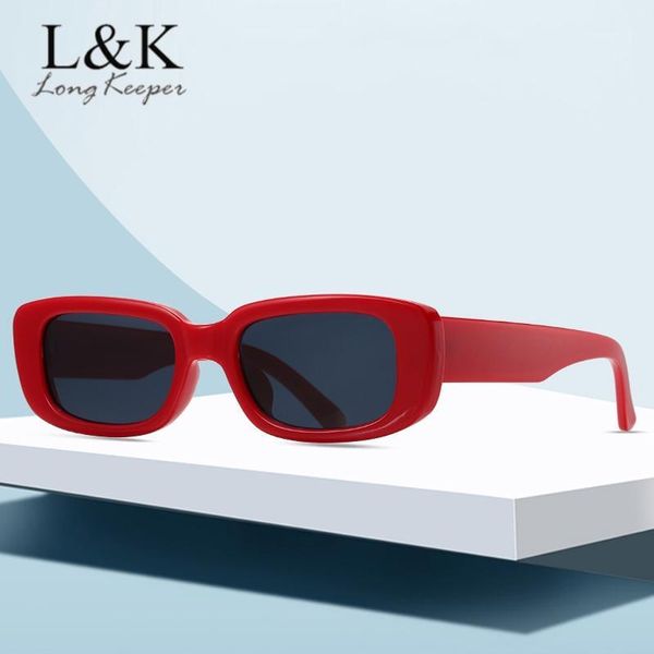 

summer new small frame rectangle lens women men sunglasses solid color retro fashion eyewear glasses uv400 shades zonnebril1, White;black