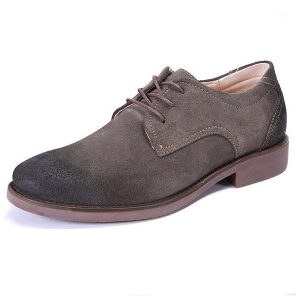 

28-65 cow suede men oxfords for men dress shoes lace up vintage1, Black