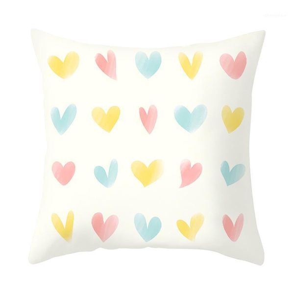 

harajuku heart print pillow case valentine's day pillowcase love sweetheart square funda cojines 45x45cm cushion covers decor1