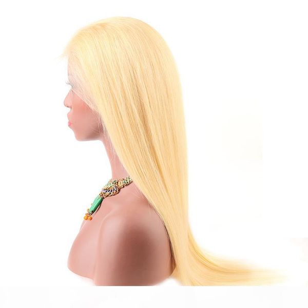 

bellahair 613 blond full lace wigs silky straight brazilian virgin hair wigs for black women medium cap human hair lace front wigs, Black;brown